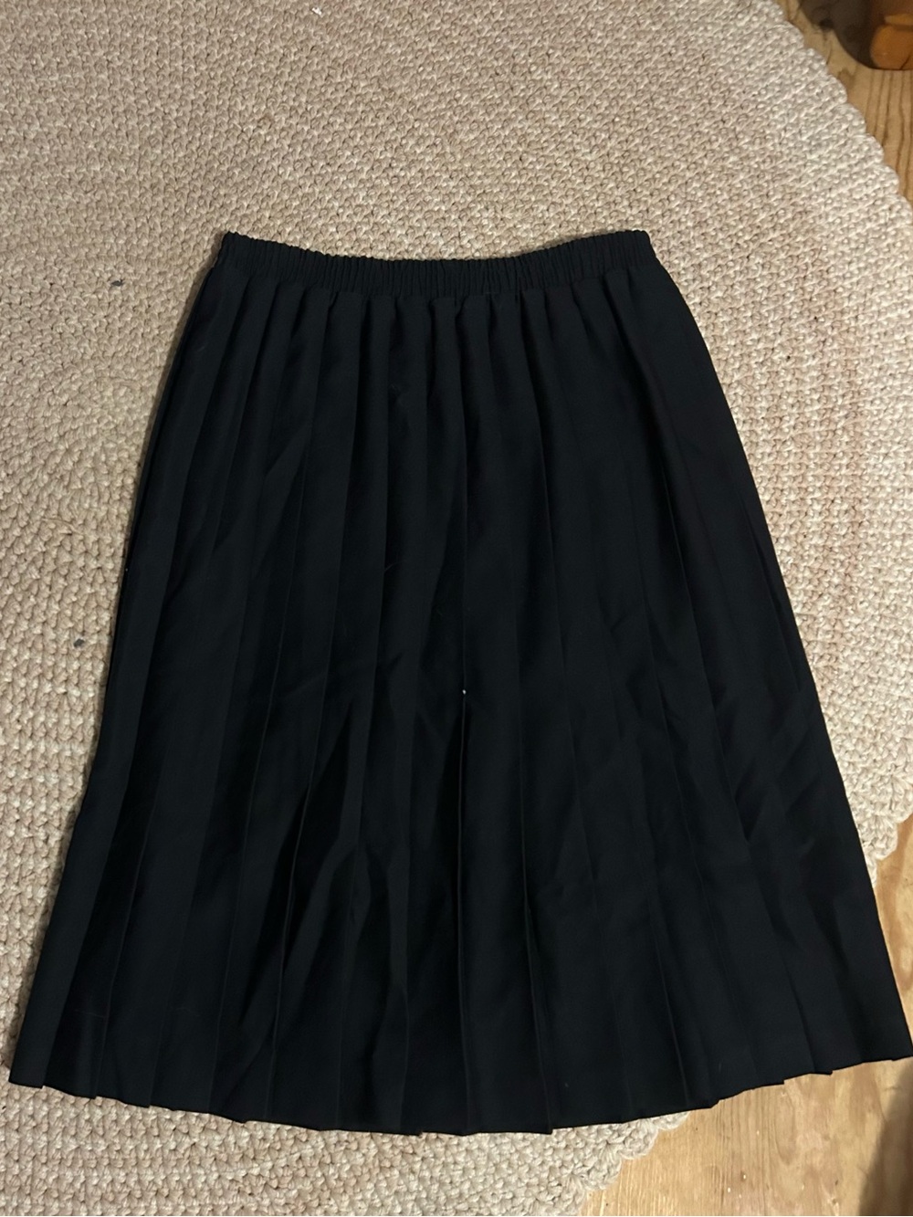 Classic Black Pleated Women's Skirt